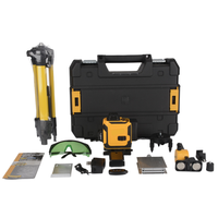 Niveau laser industriel de haute précision DIY, classe II, 16 lignes, 3 niveaux automatiques, lumière verte, alimenté par batterie, extérieur, automatique