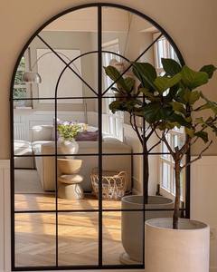 Franse Boog Full-Length Spiegel Woonkamer Muur Gemonteerde Vloer Decoratieve Spiegel Licht Luxe Kleding Winkel Dressing Spiegel - Product Image 3