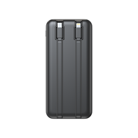 Nouvelle batterie externe 10000 mAh 2025 – Power Bank économique avec câbles intégrés USB-C, charge rapide et écran LCD