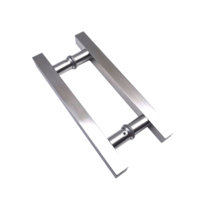 Poignée de porte coulissante en verre moderne, couleur personnalisable, en acier inoxydable 201/304, finition satinée/polie chromée, pour salle de bain