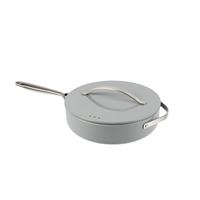 Batterie de cuisine en aluminium pressé écologique avec revêtement céramique, poignée en acier inoxydable, compatible induction, wok inclus – Vente Flash