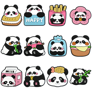 Sevimli <span class=keywords><strong>Panda</strong></span> ayakkabı Charms toptan Sneakers süslemeleri klipler <span class=keywords><strong>Panda</strong></span> bebek ayakkabı aksesuarları takunya dekor için - Product Image 5