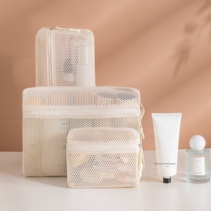 Ensemble de sacs de rangement de voyage en maille respirante pour l'été – Cubes de rangement pliables pour cosmétiques, articles de toilette et accessoires numériques - Product Image 2