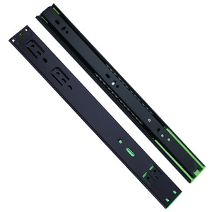 Dreiteilige HC4512 Kaltgewalzte Stahl-Schubladenschiene mit Verstärkter Geräuschdämpfung, Schwarze Stahlkugel-Führungsschiene im Großhandel - Product Image 5
