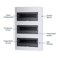 Wanbo-258 Promotion PZ-30 Boîtier de distribution 3 rangées à montage en surface, porte translucide, unité consommateur en ABS, IEC, direct usine