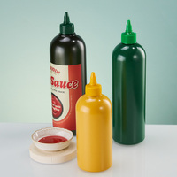 Bouteille pulvérisateur en PET vert mat de qualité alimentaire 500ml 750ml 1000ml |   Emballage personnalisé pour sauce à l'huile d'olive, distributeur avec bouchon à vis