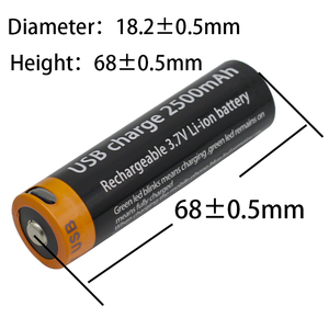3.7 סוללת ליתיום-יון 2500mah <span class=keywords><strong>18650</strong></span> usb מסוג usb-c סוללת ליתיום נטענת c - Product Image 4