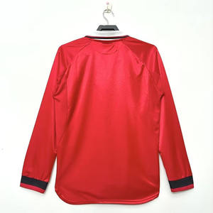 <span class=keywords><strong>Camiseta</strong></span> de Fútbol Sublimada <span class=keywords><strong>Roja</strong></span> Personalizada de Secado Rápido, Estilo Retro 99/00, Manga Larga, Diseño Polo, Ropa Deportiva Urbana - Product Image 2