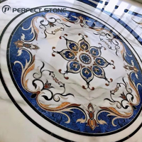 Médaillon en pierre naturelle PerfectStone, carrelage décoratif en marbre, marbre découpé au jet d'eau