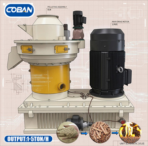 Planta de Producción de Pellets de Madera de 1-5t/h, Proyecto Llave en Mano, Línea Completa de Producción de Pellets de Biomasa a Base de Aserrín, en Venta - Product Image 1