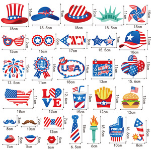 30 Piezas de Accesorios para Fotomatón del 4 de Julio, Accesorios para Selfies del Día de la Independencia con Palitos, Decoraciones Patrióticas para Fiestas, Celebración del 250 Aniversario de Estados Unidos - Product Image 2