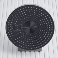 Conjunto de ducha termostática empotrada en pared, moderno y sencillo, sin desmontaje, color gris plomizo, efecto lluvia, latón cepillado suave, barra deslizante de cerámica