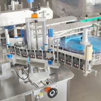 Machine d'étiquetage double face LWT pour bouteilles PCR carrées de morceaux de homard, étiqueteuse avant et arrière pour boîtes de homard grillé