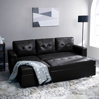 Sofá cama seccional moderno con Chaise de almacenamiento