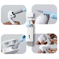 Kit de nettoyage multifonctionnel 7 en 1 populaire pour clavier d'ordinateur, électronique et écran de smartphone, avec spray nettoyant et brosse