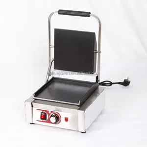 商用电动铸铁接触夹芯板帕尼尼压制机烤架平板机