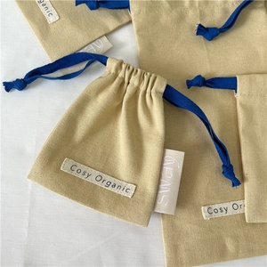 CH Organic Cotton <b>Dust</b> <b>Bag</b> Muslin Cotton Drawstring <b>Bag</b> Jewelry Gift Packing Pouch Cotton Cloth Label Logo Custom - Product Image 5
