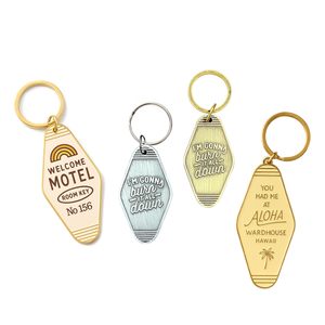 Classic Motel Key Tag Old School Hotel llavero estético Motel llavero personalizado <span class=keywords><strong>Metal</strong></span> OEM fábrica proveedor Hotel Key Charms - Product Image 1