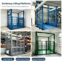 Plateforme de travail élévatrice électrique sur rail avec garde-corps de sécurité pour levage vertical de marchandises