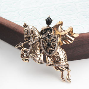 Broche de Moda con Estilo Retro de Caballero de Cuento de Hadas, Broche para Suéter con Diseño de Jinete de Caballo, Adorno para Chaqueta - Product Image 5