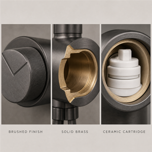 Ensemble de robinetterie de douche encastrée de luxe, fixation murale, pommeau de douche pluie rond, mitigeur en laiton, finition noir mat, pour salle de bain, hôtel, villa, boutons OEM - Product Image 5