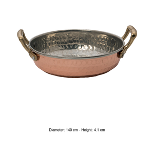 Braising <b>Pan</b> Martellato Two Handles Copper 14 cm Catering Equipment Restaurant Supplies Wholesale - Product Image 3