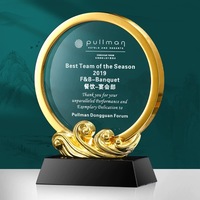 2024 Nouveau design Or Rose or Métal Cristal trophée Prix MH-NJ0546