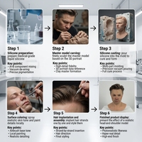 Masque intégral haute simulation en silicone réaliste avec texture de peau humaine et design facial pour applications cinématographiques et de costumes de théâtre