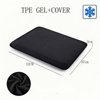 Coussin en gel alvéolé pour siège de bureau et de voiture, 100 % polyester tricoté, rembourrage TPE, rafraîchissant, amovible, lavable, design carré pour les fesses