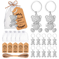 Porte-clés ours en peluche mignon, souvenir de mariage, cadeau de remerciement pour invités, fête prénatale, anniversaire, baptême