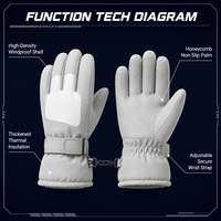 Gants thermiques imperméables à écran tactile pour le ski, le cyclisme, la moto, la conduite et les sports de plein air (vente en gros)