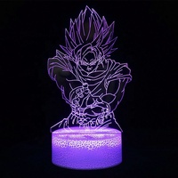 Lampe de nuit à illusion 3D LED personnalisée, moderne, rechargeable, colorée, en acrylique, avec port USB, pour la décoration de la maison, cadeau de Noël