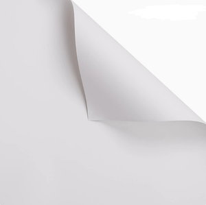 Papel de embalaje mate de plástico impermeable, color blanco sólido, elegante, para envolver flores, papel para flores, embalaje floral para regalos. - Product Image 1