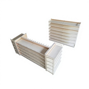 Étagère de présentation double face en métal durable pour supermarché, capacité de charge élevée, étagère de vente au détail, support de présentation avec revêtement en poudre - Product Image 2