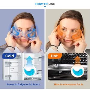 Parche de Gel de Hielo de PVC para Ojos con Impresiones de Logotipo, Reutilizable para Aliviar las Ojeras, Función de Calor y Frío, Alivio del Dolor - Product Image 6