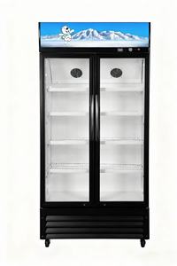 Vitrine réfrigérée verticale à deux portes en verre de 553 L, refroidissement direct, pour supermarché, blanche - Product Image 4