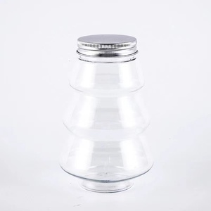 Botella Transparente de Plástico PET de Alta Gama de 500 ml y 16 oz con Forma de Muñeco de Nieve Navideño y Tapa de Aluminio para Envasar Jugos, Leche, Té y Dulces - Product Image 5