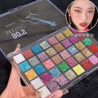 Palette de maquillage scintillante 40 couleurs, palette de peinture pour le visage pour adultes et enfants, ensemble de peinture corporelle pour le carnaval, pour les fêtes