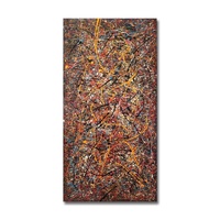 Peintures à l'huile de style Jackson Pollock, art sur toile, art coloré, rêves en fleurs, décoration moderne, décoration murale artisanale