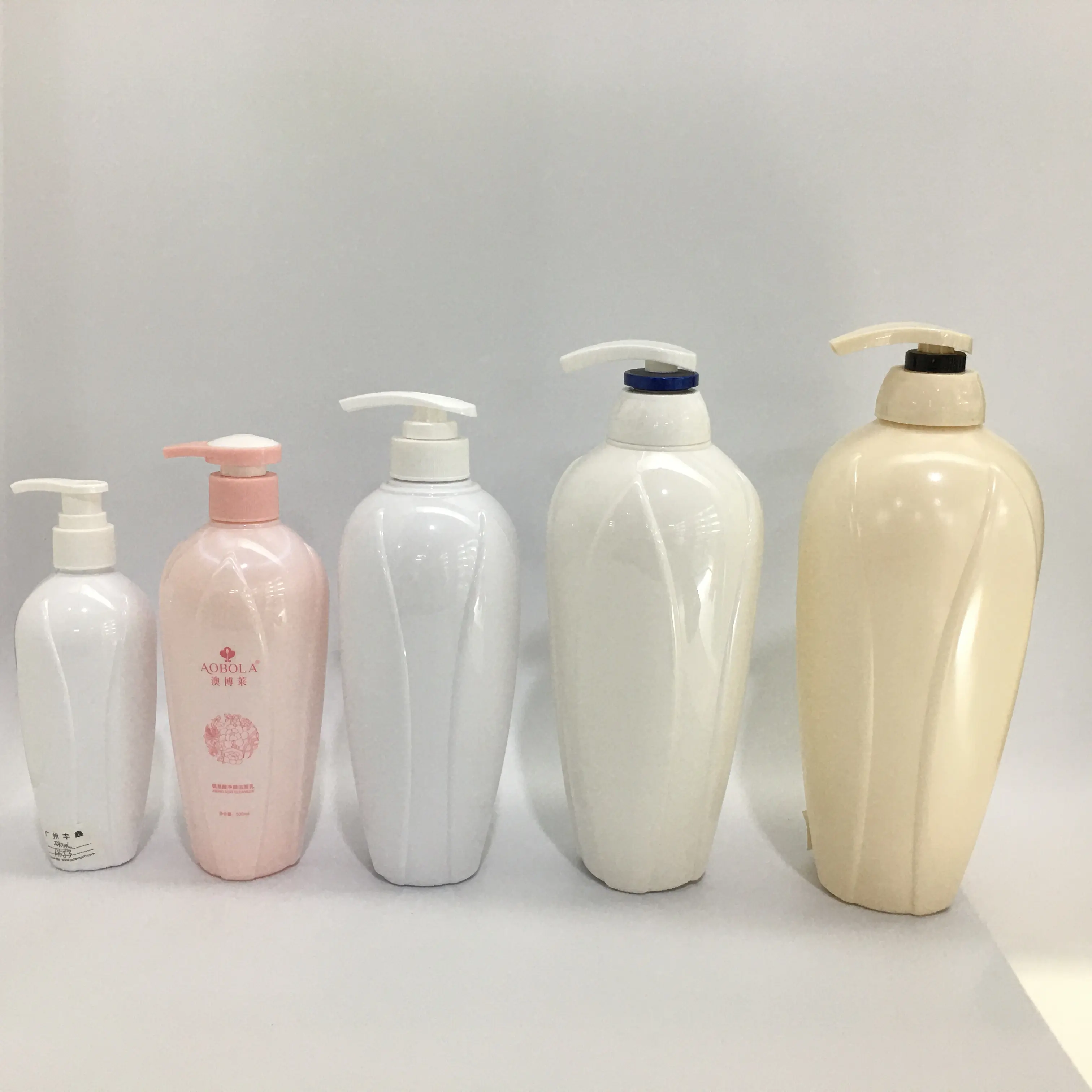 High Quality Luxury Morandi Shampoo And Conditioner Body Wash Bottles Plastic Lotion Container Pump Bottle