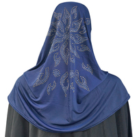 Hijab Ramadan musulman, une pièce, perlé, Amira Khimar, fille/enfant/femme, couleur unie, prière islamique, châles, chapeaux, turban, couvre-chef pour l'Aïd