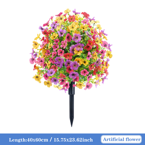 2025 vendita calda simulato giardino terra eucalipto fiori viola per giardino <span class=keywords><strong>Villa</strong></span> cortile paesaggio decorazione interna esterna - Product Image 5