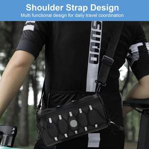 Bolsa de Manillar para <span class=keywords><strong>Bicicleta</strong></span>, Impermeable, de <span class=keywords><strong>Oxford</strong></span>, 2.4L, Ajustable, Transpirable, Ligera y Portátil, para Ciclismo - Product Image 4