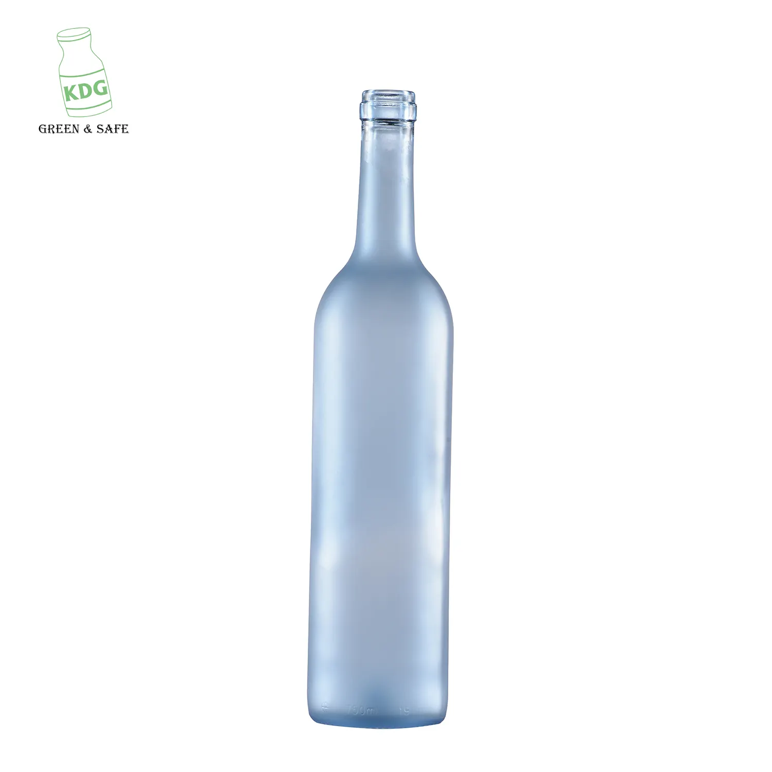 KDG-Marke professioneller Großhandel Verkauf leere himmelblaue klare Weinflasche 750 ml günstiges Glas Weinflaschen