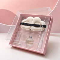 Emballage en blister en papier kraft transparent personnalisé, boîte cadeau rigide de luxe pour diffuseur de parfum, masque pour les yeux, insert moulé sur mesure, gaufrage UV