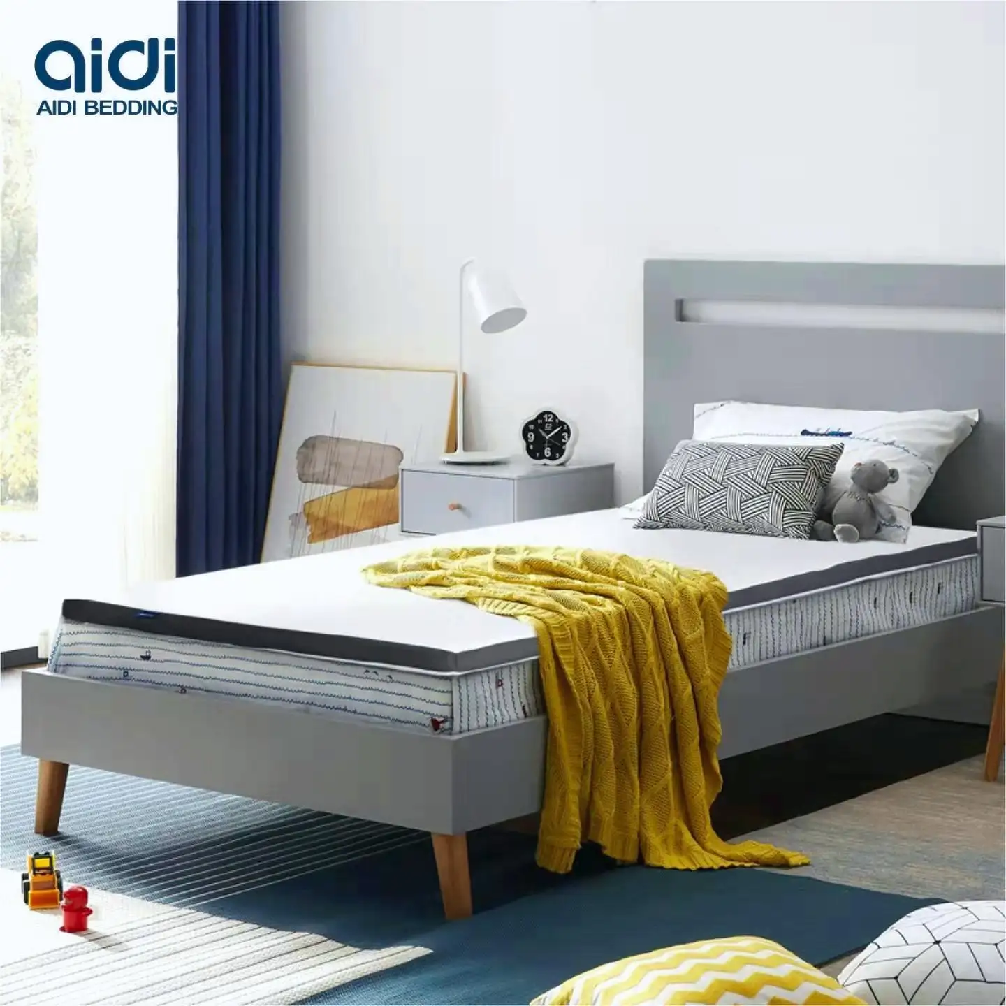 AIDI Certipur-Us Kamar Tidur Set Ruang Tamu Ukuran Penuh 2 Inci Memori Busa Tidur Puncak Tikar Lantai Bantalan Kasur Puncak Dalam Kotak