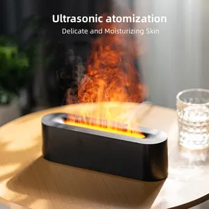 2023 New Ultrasonic Aromatherapy Popular Colorful Essential Oil USB Volcanic Flame Aroma Diffuser With Timing