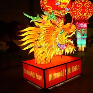 Enseigne géante lumineuse tête de dragon chinois, sculpture lanterne Loong éclairée par LED, étanche, sécurisée, de luxe, pour le Nouvel An - Product Image 3