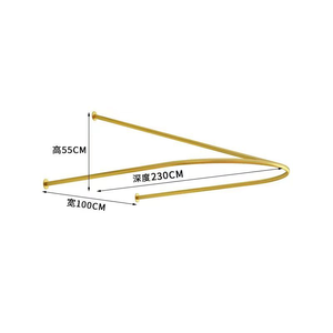 Cortina Divisoria para Salón de Belleza Sal Beauty, en Forma de U, Translúcida, con Barra para Cortinas, para Salones de Salud - Product Image 2