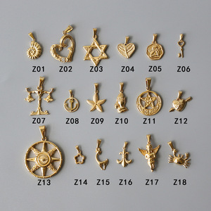 2024 Multi-Stijlen Gepersonaliseerde Bedels Voor Ketting 18K Goud Zeester Sleutel Engel Hart Anker Zeester Dier Giraf Hangers